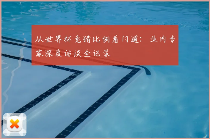 从世界杯竞猜比例看门道:业内专家深度访谈全记录